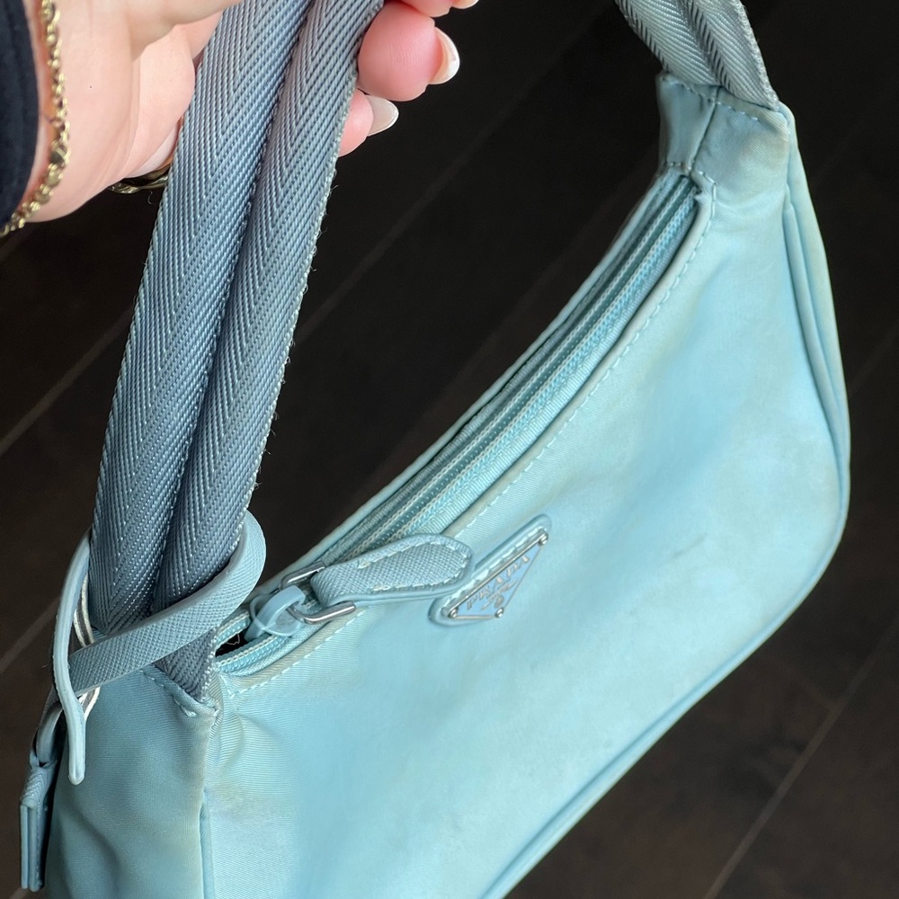 VINTAGE PRADA RE EDITION BAG IN BABY BLUE